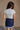 Alaina Blue & White Stripe Seashell Top- back view