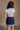 Alaina Blue & White Stripe Seashell Top- full back view