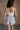 Daniela White & Blue Stripe Sleeveless Romper- full back view