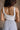 Daniela White & Blue Stripe Sleeveless Romper- close up top back view