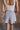 Daniela White & Blue Stripe Sleeveless Romper- close up back view