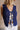 Blair Navy Blue Knit Scallop Tank- close up front view