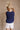 Blair Navy Blue Knit Scallop Tank- full back view