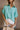 Amina Aqua Button-Up Short Sleeve Top- close up top view