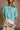 Amina Aqua Button-Up Short Sleeve Top- close up top view