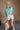 Amina Aqua Button-Up Short Sleeve Top- full view