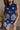 Lana Navy & Cream Stitch Floral Scallop Tank- close up front view