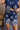 Lana Navy & Cream Stitch Floral Scallop Shorts- close up front view