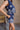 Lana Navy & Cream Stitch Floral Scallop Shorts- side view