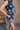 Lana Navy & Cream Stitch Floral Scallop Shorts- side view