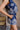 Lana Navy & Cream Stitch Floral Scallop Shorts- close up side view