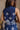 Lana Navy & Cream Stitch Floral Scallop Tank- close up back view