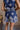 Lana Navy & Cream Stitch Floral Scallop Shorts- close up back view