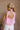 Raya Pink Bubble Sleeveless Tank- close up back view