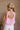 Raya Pink Bubble Sleeveless Tank- close up back view