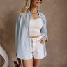 Danica Light Blue Tie-Back Top - front view