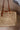 Demi Natural Straw & Cognac Shoulder Purse - close up view