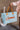Summer Aqua & Orange Tote Bag - front view