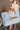 Summer Aqua & Orange Tote Bag - front view on model's arm