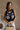 Nylah Black & White Stitch Floral Scallop Tank- front view