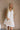 Haisley White Textured Floral Halter Mini Dress- front top view