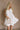 Haisley White Textured Floral Halter Mini Dress- frontal top view