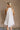 Haisley White Textured Floral Halter Mini Dress- full back view