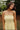 Reese Yellow & Taupe Smocked Midi Dress- top close up view