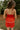 Ansley Red Braided Trim Shorts - back view