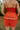 Ansley Red Braided Trim Shorts - close back view