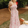 Bailey Floral Tie Strap Midi Dress - full body front view