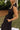 Leslie Black Plaid Tie Strap Midi Dress - close up side view