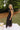 Leslie Black Plaid Tie Strap Midi Dress - full body side view