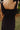 Leslie Black Plaid Tie Strap Midi Dress - close up upper back view