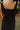 Leslie Black Plaid Tie Strap Midi Dress - close up upper back view
