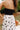 Marlene Black & Cream Polka Dot Midi Dress - close up back view