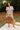 Carly White & Black Striped Tie-Front Top - full body front view