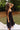 Genevieve Black Corset Midi Dress - full body side view