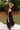Genevieve Black Corset Midi Dress - full body side view