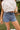 JBD Alana Medium Wash Denim Shorts - close front view
