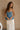 Allie Denim Peplum Strapless Top- front view