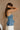 Allie Denim Peplum Strapless Top- frontal side view
