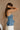 Allie Denim Peplum Strapless Top- frontal side view