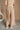 Monroe Latte Brown Linen Fray Pants- back view