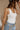 Julia White Waffle Knit Henley Tank- frontal side view