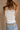 Julia White Waffle Knit Henley Tank- back view