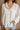 Hazel White Linen Button-Up Long Sleeve Top- close up top view