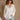 Hazel White Linen Button-Up Long Sleeve Top- front view