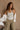 Julia Grey & White Stripe Waffle Knit Henley Tank- front top view