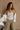 Julia Grey & White Stripe Waffle Knit Henley Tank- front top view